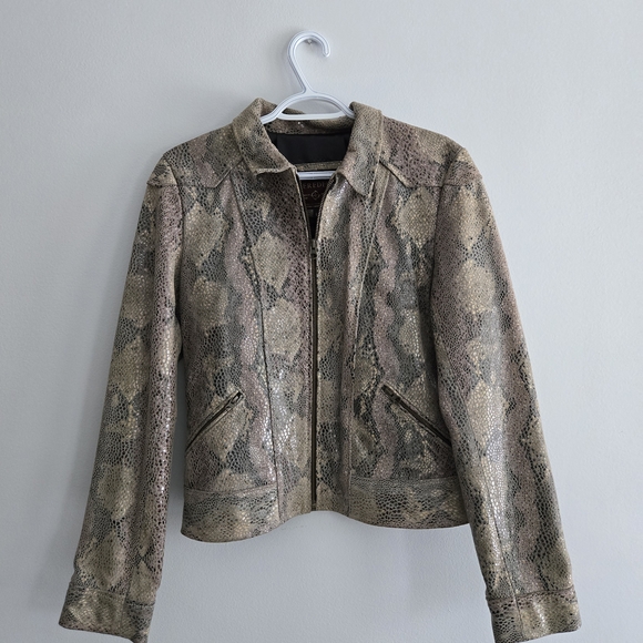Jackets & Blazers - Women's Snakeskin Leather Jacket